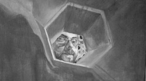 Self-portrait through a hexagonal prism